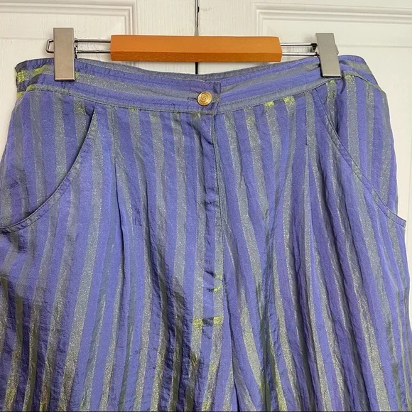 90s Metallic Striped Shorts - Picture 5 of 9